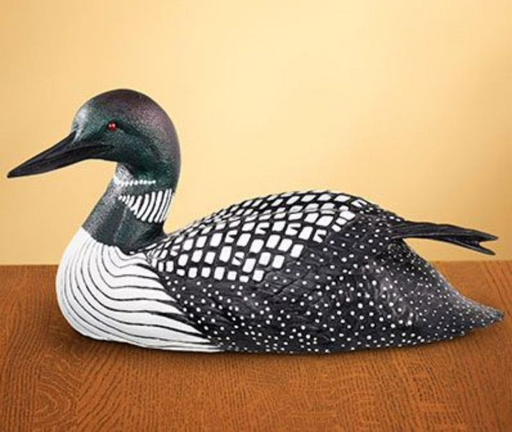 Loon Hand Painted Duck Decoy Sculpture by Sam Nottleman