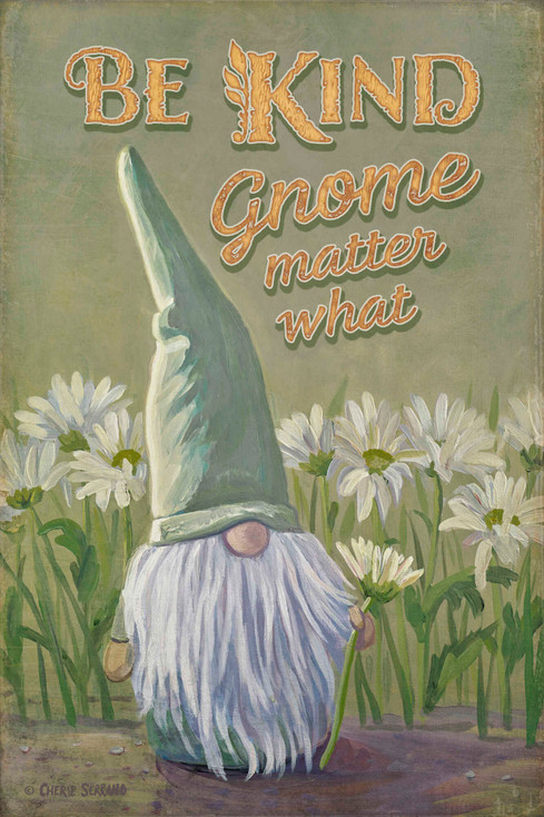 12" x 18" Be Kind Gnome Matter What Wood Sign
