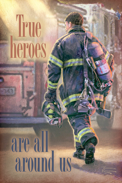 12" x 18" Selfless Service True Heroes Are All Around Us Wood Sign