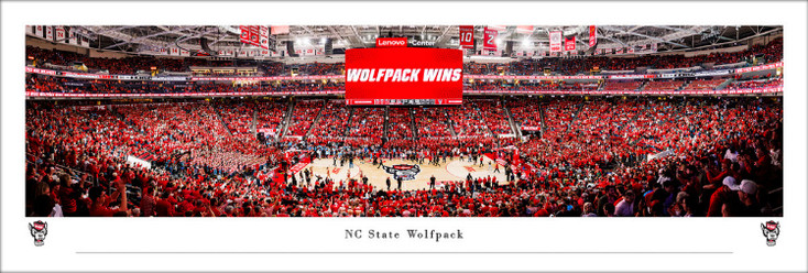 North Carolina State Wolfpack Basketball Panoramic Wall Art Print