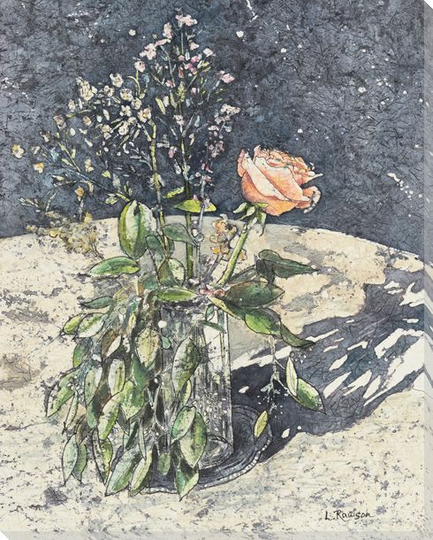 A Rose For Katie Batik Wrapped Canvas Giclee Print Wall Art