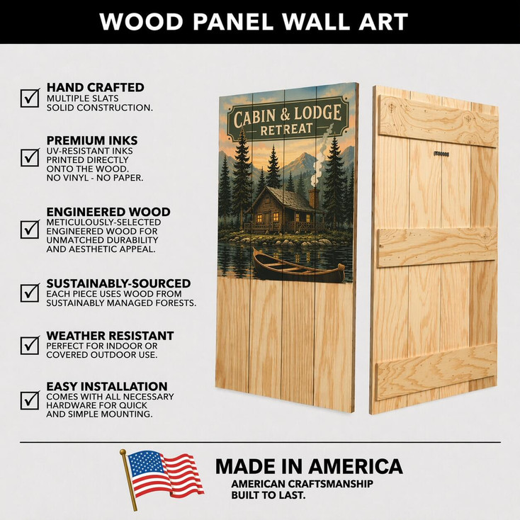 Wood Wall Sign Feature