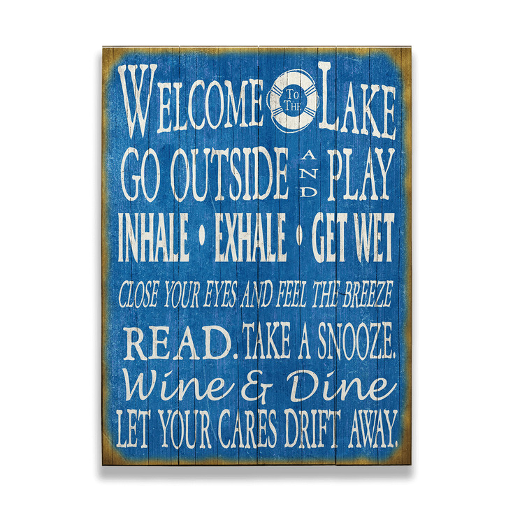 Welcome to the Lake Wall Sign Wood or Metal