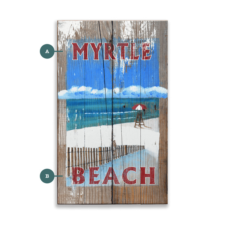 Myrtle Beach Lifeguard on Duty Wall Sign Wood or Metal
