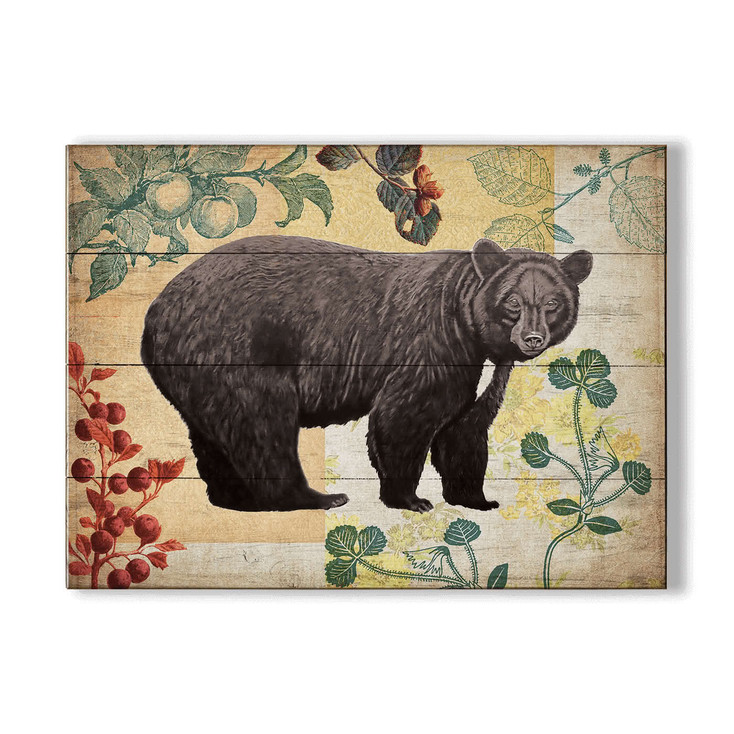 Wildwood Berry Bear Wall Sign Wood or Metal