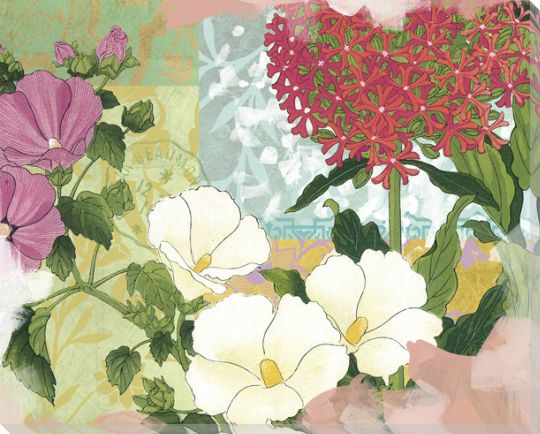 Lively Garden 4 Wrapped Canvas Giclee Print Wall Art