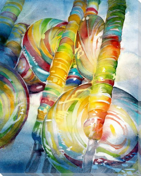Lollis Lolly Pops Wrapped Canvas Giclee Print Wall Art