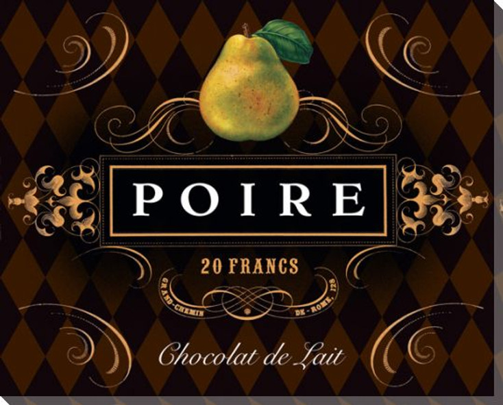 French Chocolate Poire Wrapped Canvas Giclee Print Wall Art