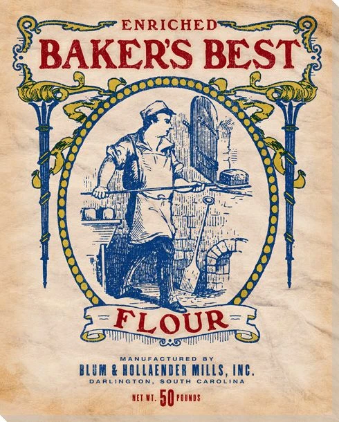 Baker's Best Enriched Flour Wrapped Canvas Giclee Print Wall Art