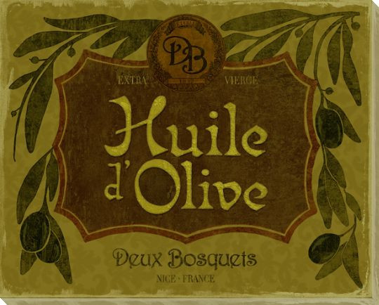 Huile d'Olive French Olive Oils Wrapped Canvas Giclee Print Wall Art