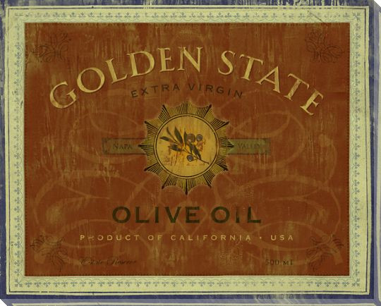 Golden State American Olive Oil Wrapped Canvas Giclee Print Wall Art