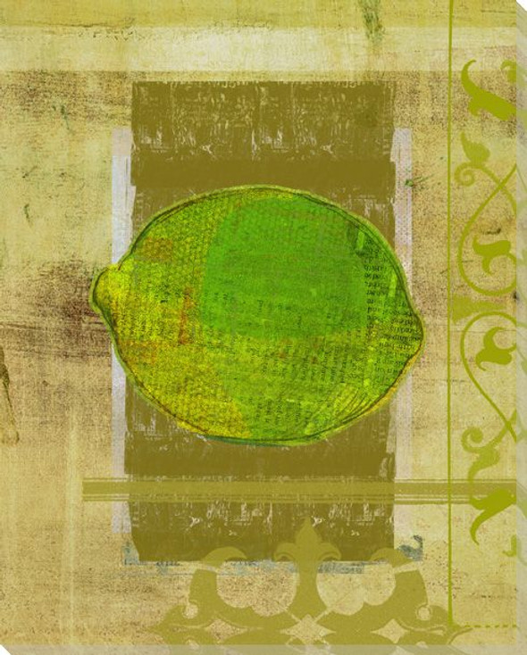 Lime Harvest Wrapped Canvas Giclee Print Wall Art