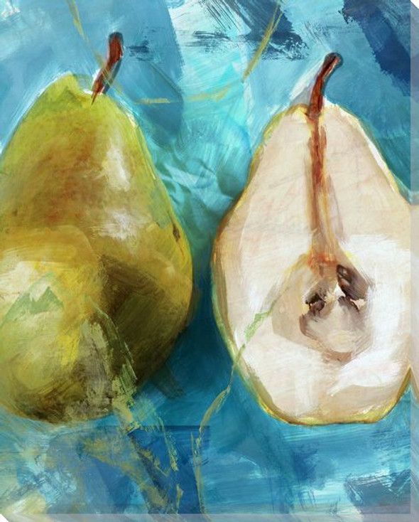 Fresh Cut Pears Wrapped Canvas Giclee Print Wall Art