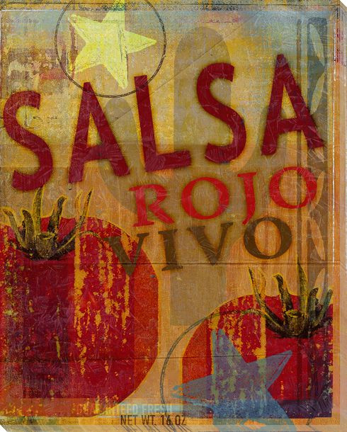 Salsa Rojo Vivo Wrapped Canvas Giclee Print Wall Art