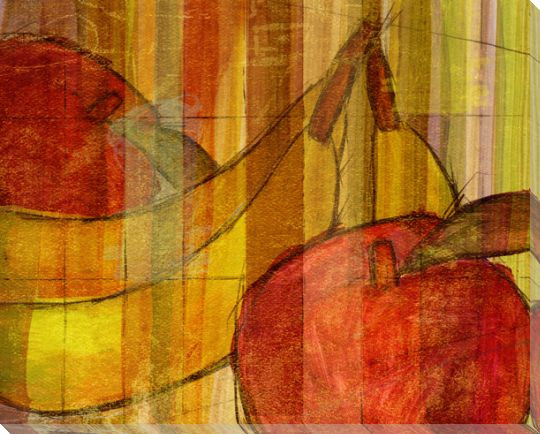 Cross-Cut Fruit Two Wrapped Canvas Giclee Print Wall Art