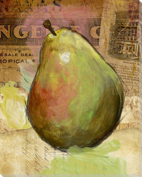 Grainger Fruit Pear Wrapped Canvas Giclee Print Wall Art