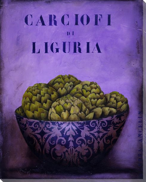 Carciofi di Liguria Artichokes Wrapped Canvas Giclee Print