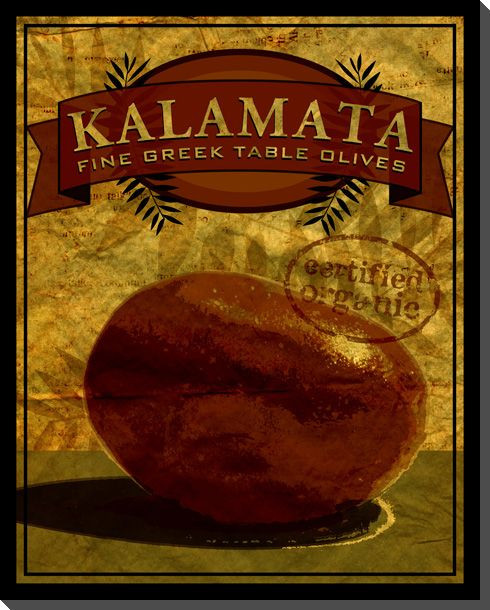 Gourmet Kalamata Fine Greek Table Olives Wrapped Canvas Print