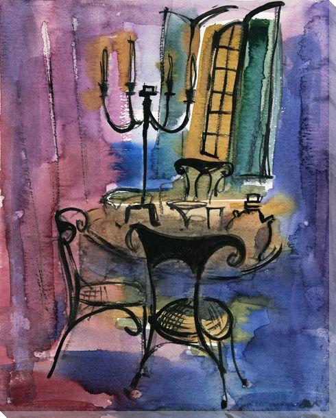 Chair Study 1 Wrapped Canvas Giclee Print Wall Art