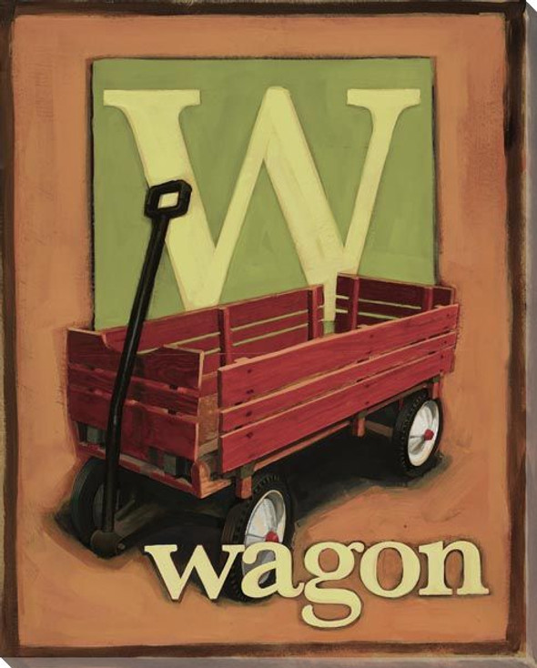 W for Wagon Wrapped Canvas Giclee Print Wall Art