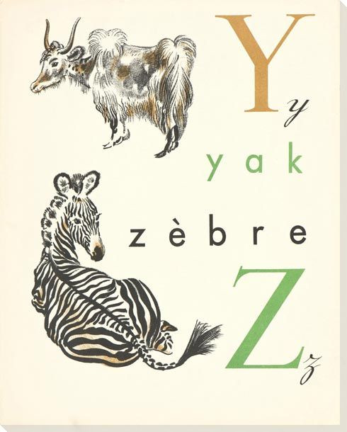 Y. Z. Yak Zebre Wrapped Canvas Giclee Print Wall Art