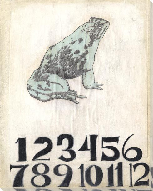 Teaching Aids Numbers Frog Wrapped Canvas Giclee Print Wall Art