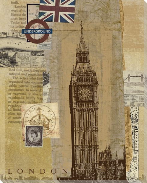 London Big Ben Wrapped Canvas Giclee Print Wall Art