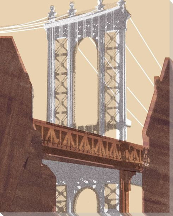 Manhattan Bridge Wrapped Canvas Giclee Print Wall Art