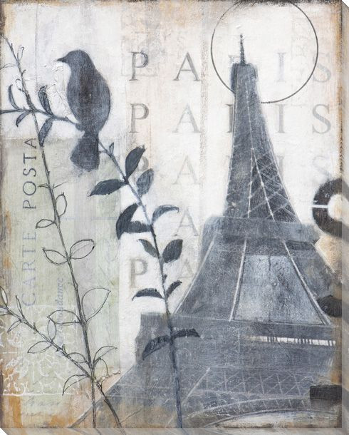 To Wake up in Paris Wrapped Canvas Giclee Print Wall Art
