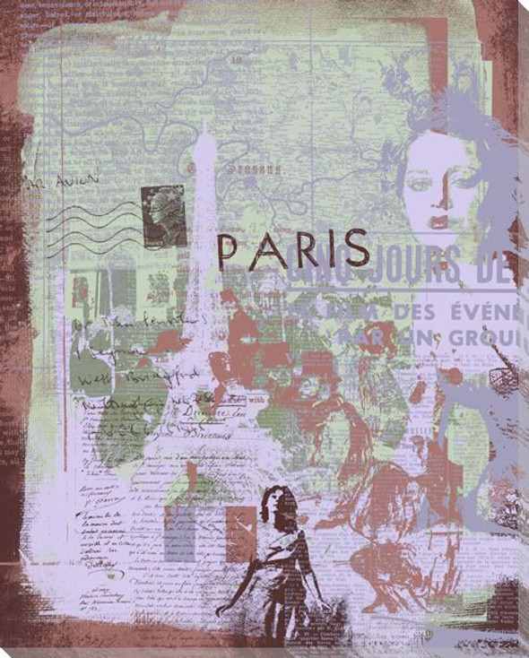 Paris Sight Seeing II Wrapped Canvas Giclee Print Wall Art