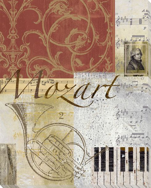 Mozart Wrapped Canvas Giclee Print Wall Art