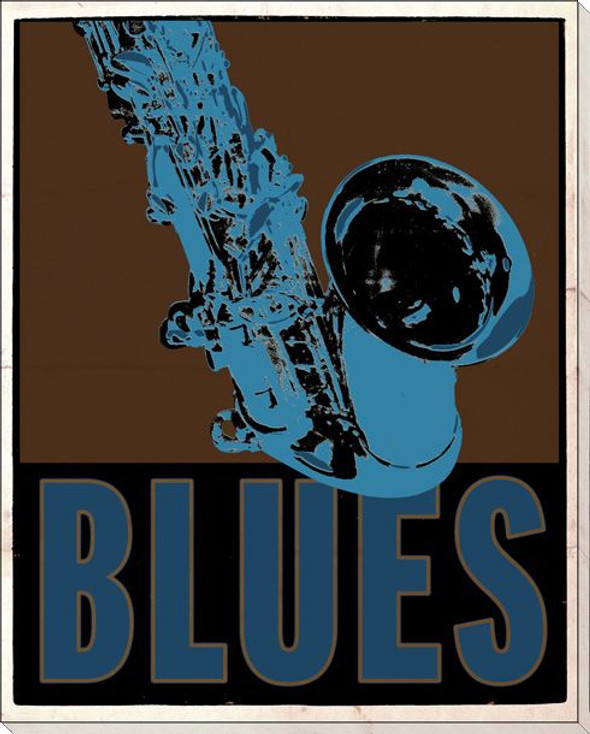 Blues Music Wrapped Canvas Giclee Print Wall Art