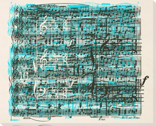 Discord Blue Music Wrapped Canvas Giclee Print Wall Art