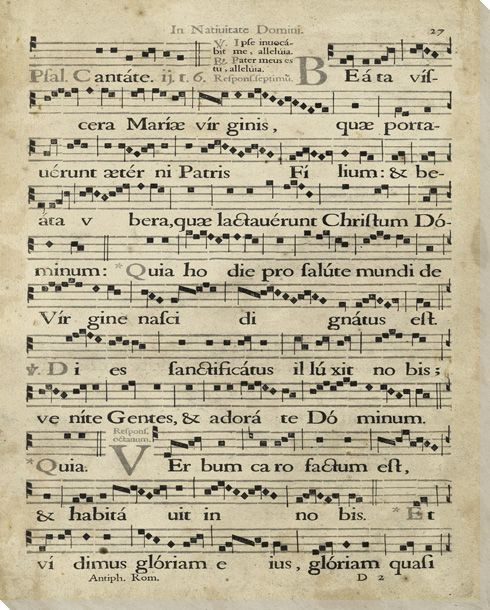 Vellum Songbook IV Wrapped Canvas Giclee Print Wall Art