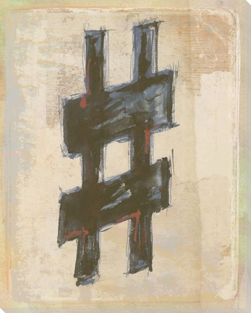 Musical Symbol Sharp Wrapped Canvas Giclee Print Wall Art
