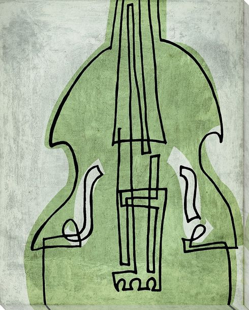 Linear Improvisation Bass Wrapped Canvas Giclee Print Wall Art