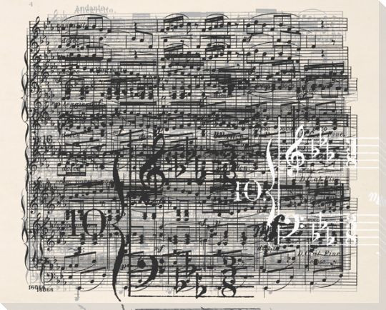 Discord Black and White Music III Wrapped Canvas Giclee Print Wall Art