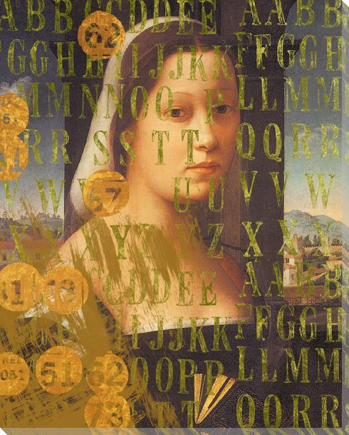 Adorned Madeleine Portrait Wrapped Canvas Giclee Print Wall Art