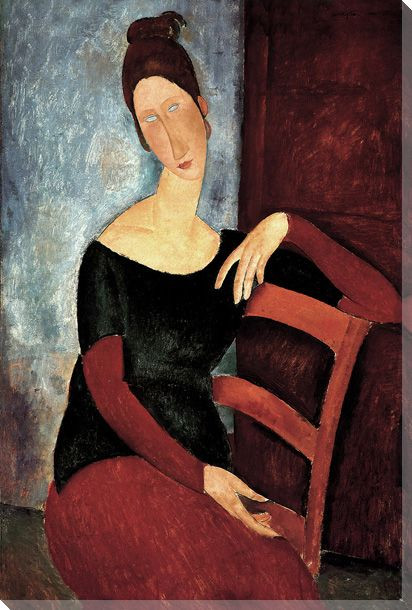 Portrait of the Artists Wife Jeanne Hebuterne Wrapped Canvas Art Print