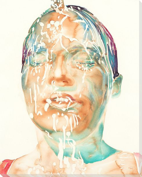 Splash 2 Face Wrapped Canvas Giclee Print Wall Art