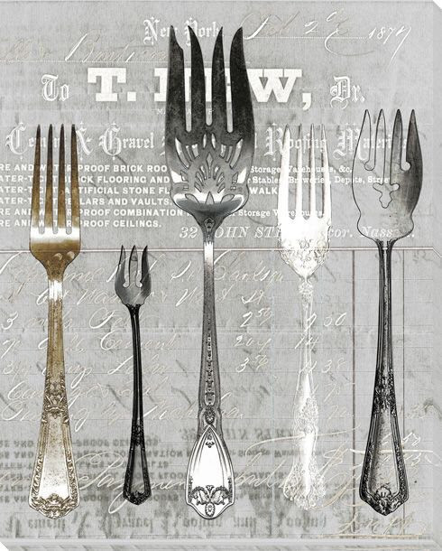 Five Forks Black & White Wrapped Canvas Giclee Print Wall Art