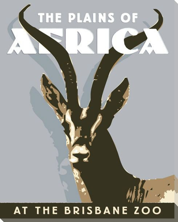 Gazelle Zoo Poster Wrapped Canvas Giclee Print Wall Art