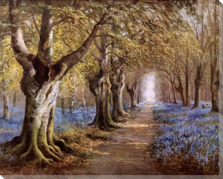 The Blue Bell Walk Wrapped Canvas Giclee Print Wall Art