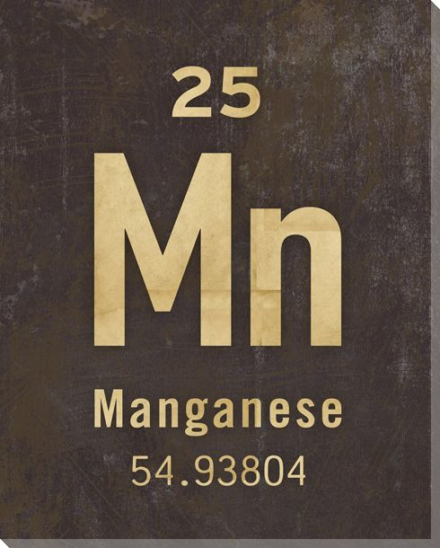 Manganese - Periodic Table of Elements Wrapped Canvas Giclee Art Print