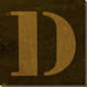 QWERTY Letter D Wrapped Canvas Giclee Print Wall Art Alphabet Wall