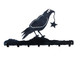 Crow Bird Metal Wall Key Rack | Rustic Nature Key Rack