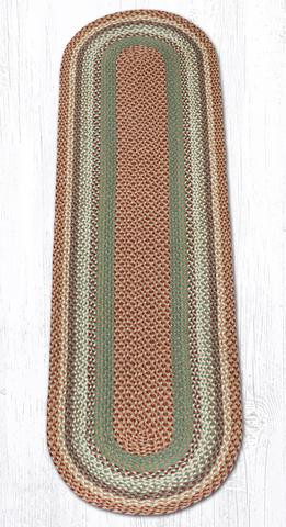 2' x 6' Buttermilk Cranberry Braided Jute Oval Runner Rug - Floor Rug ...