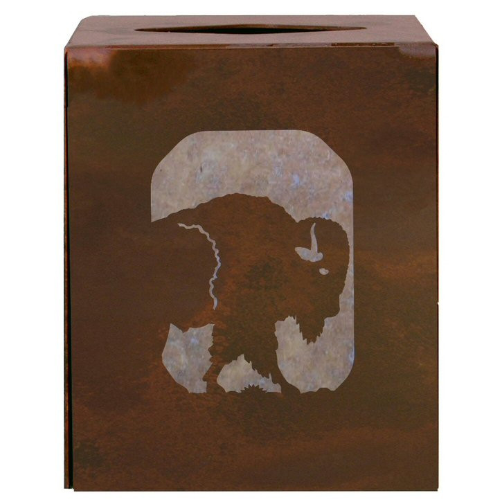 Buffalo Metal Boutique Tissue Box Cover | Western Lodge Decor