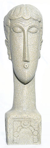 Abstract Female Head Statue (1913) by Modigliani Museum Art Reproduction
