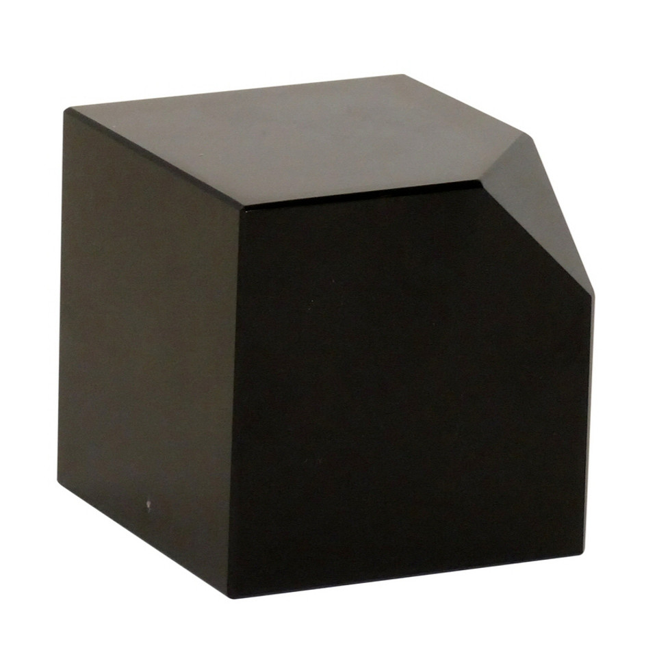 Black Crystal Cut Corner Cube Sculptures, Set of 2 - Dessau Home - APL611